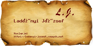 Ladányi József névjegykártya