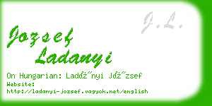 jozsef ladanyi business card